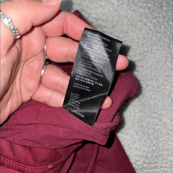 NWT Free People Nightfall Vegan Suede Pomegranate Waist Tye Pants Size 14 - Picture 14 of 16